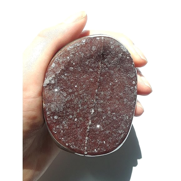 Red Rainbow Amethyst Cutbase - Picture 5 of 5